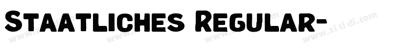 Staatliches Regular字体转换